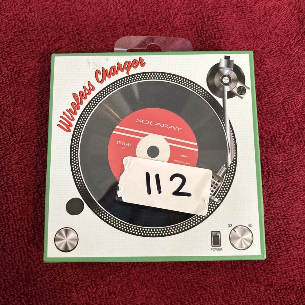 Wireless Charger Old School   Record Shape